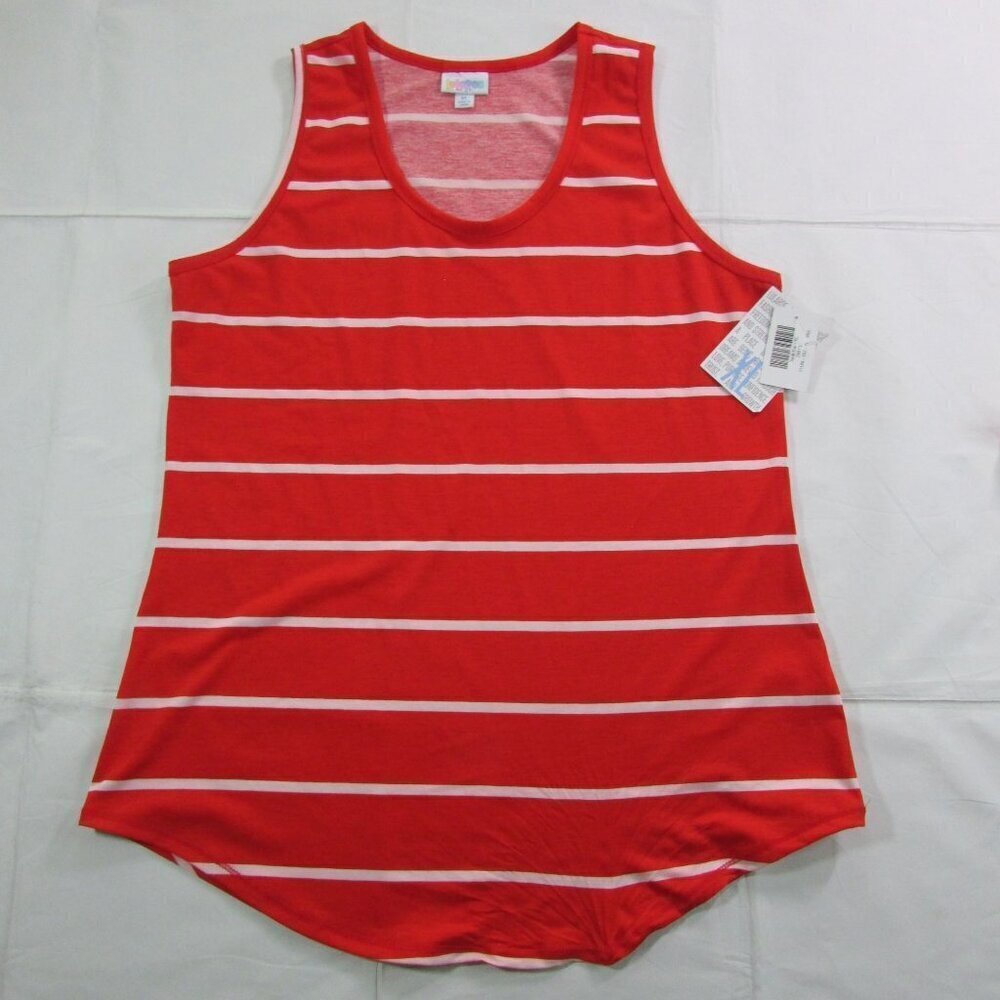 Lularoe Women's XL Tank Top Red/White Stripe